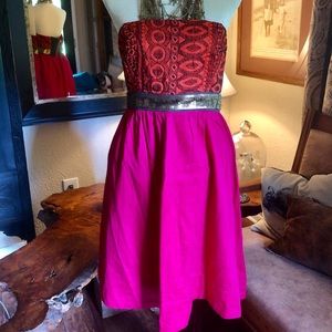 Floreat Strapless Dress from Anthropologie